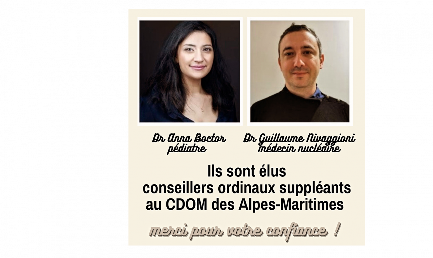 Des jeunes médecins au Conseil de l'Ordre des médecins des Alpes-Maritimes !